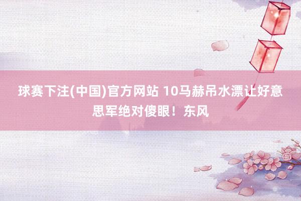 球赛下注(中国)官方网站 10马赫吊水漂让好意思军绝对傻眼！东风