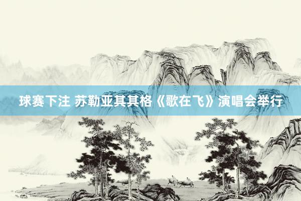 球赛下注 苏勒亚其其格《歌在飞》演唱会举行