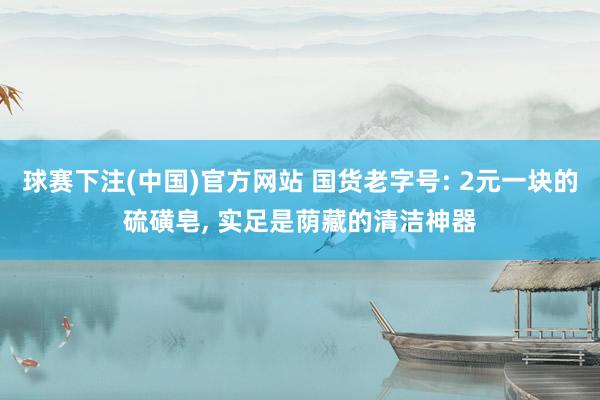 球赛下注(中国)官方网站 国货老字号: 2元一块的硫磺皂， 实足是荫藏的清洁神器