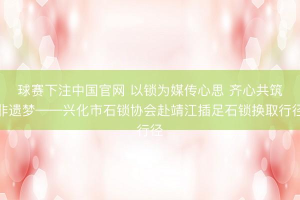 球赛下注中国官网 以锁为媒传心思 齐心共筑非遗梦——兴化市石锁协会赴靖江插足石锁换取行径