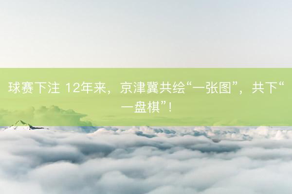 球赛下注 12年来，京津冀共绘“一张图”，共下“一盘棋”！
